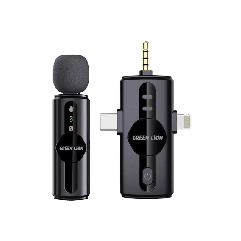 میکروفن بی سیم گرین لاین مدل GM-79X با درگاه اتصال USB-C/لایتنینگ/AUX
