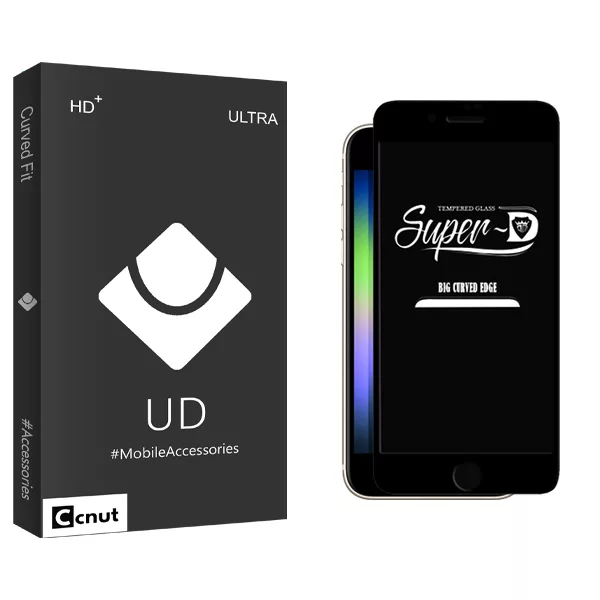 محافظ صفحه نمایش شیشه ای کوکونات مدل UDB Ultra Super-D مناسب برای گوشی موبایل اپل iPhone Se 2022