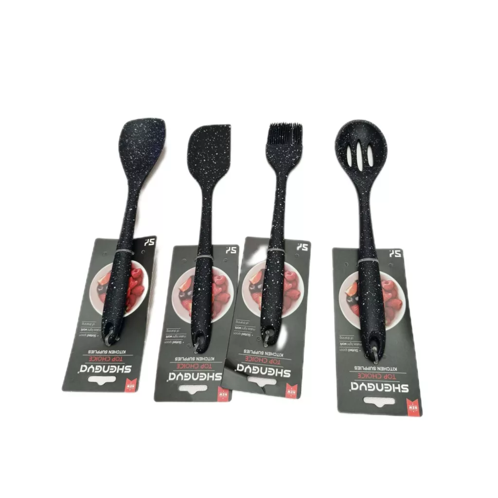 سرویس کفگیر و ملاقه 7 پارچه شنگیا مدل سیلیکونی کد NEW 1356