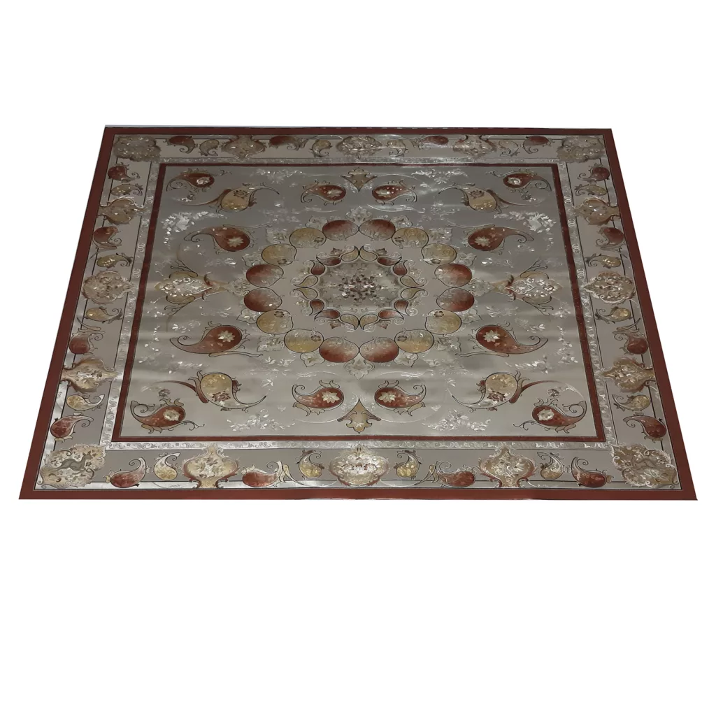 سفره 4 نفره مدل ترمه پشت نخی طلاکوب 7