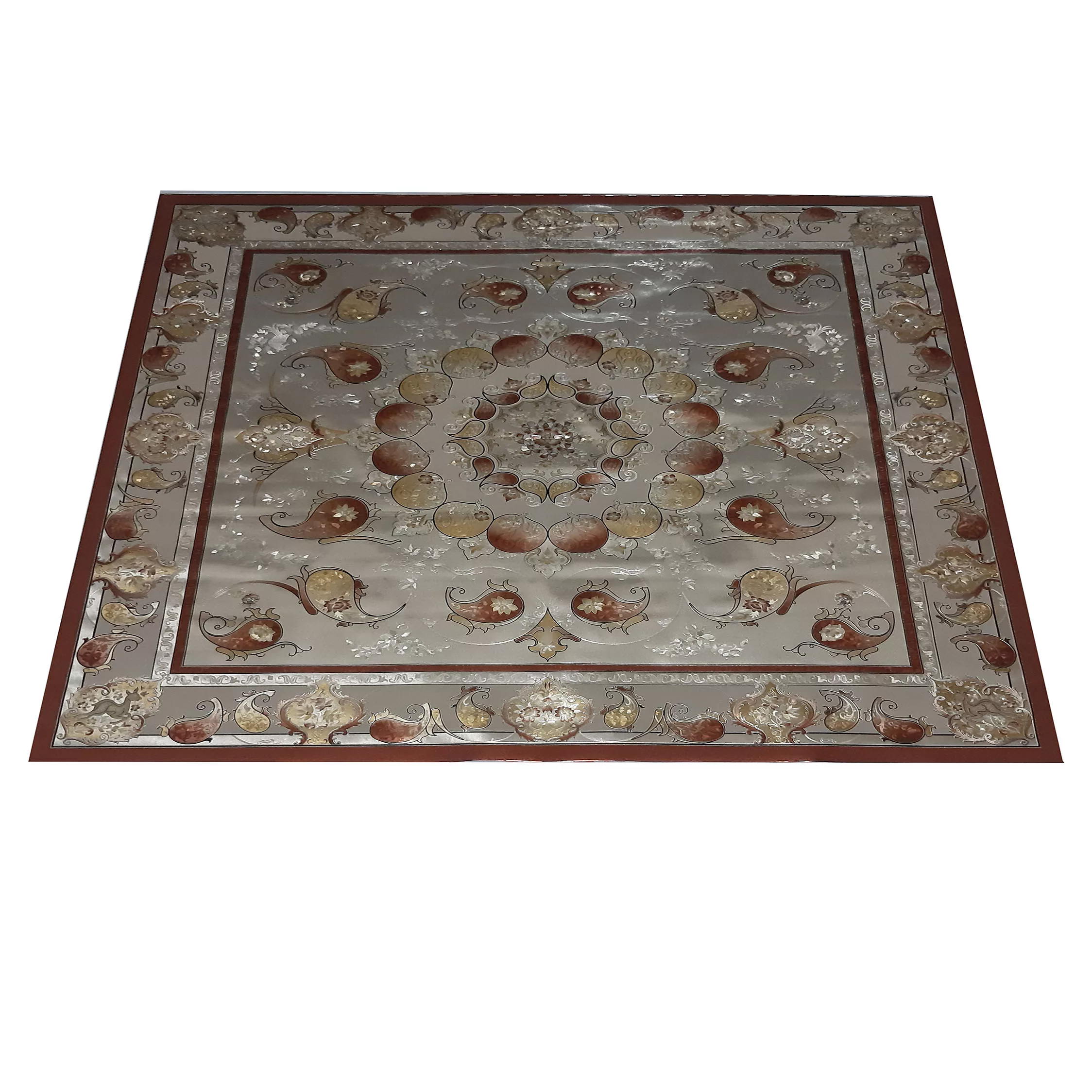 سفره 4 نفره مدل ترمه پشت نخی طلاکوب 7