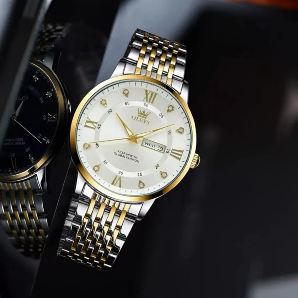 ساعت مچی عقربه‌ای کوارتز مردانه اُ لِوز مدل دوتقویم کد 088