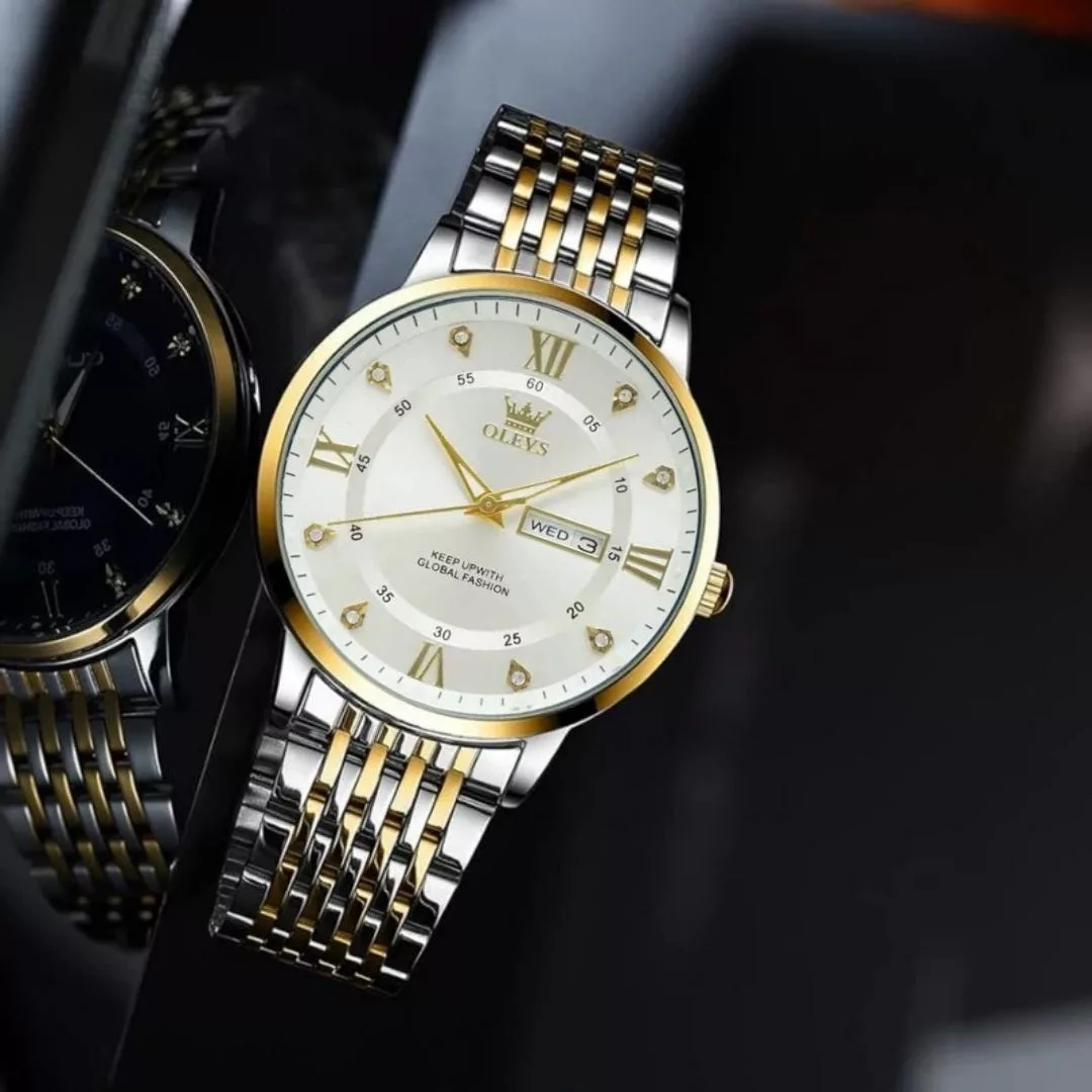 ساعت مچی عقربه‌ای کوارتز مردانه اُ لِوز مدل دوتقویم کد 088