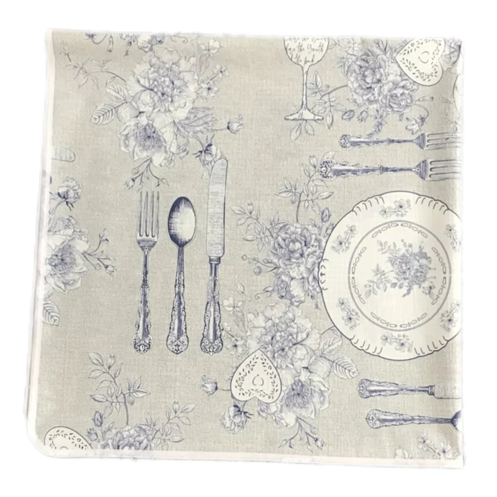 سفره 4 نفره مدل ماژستیک طرح 2 رو سایز 100×100 سانتی متر کد 05