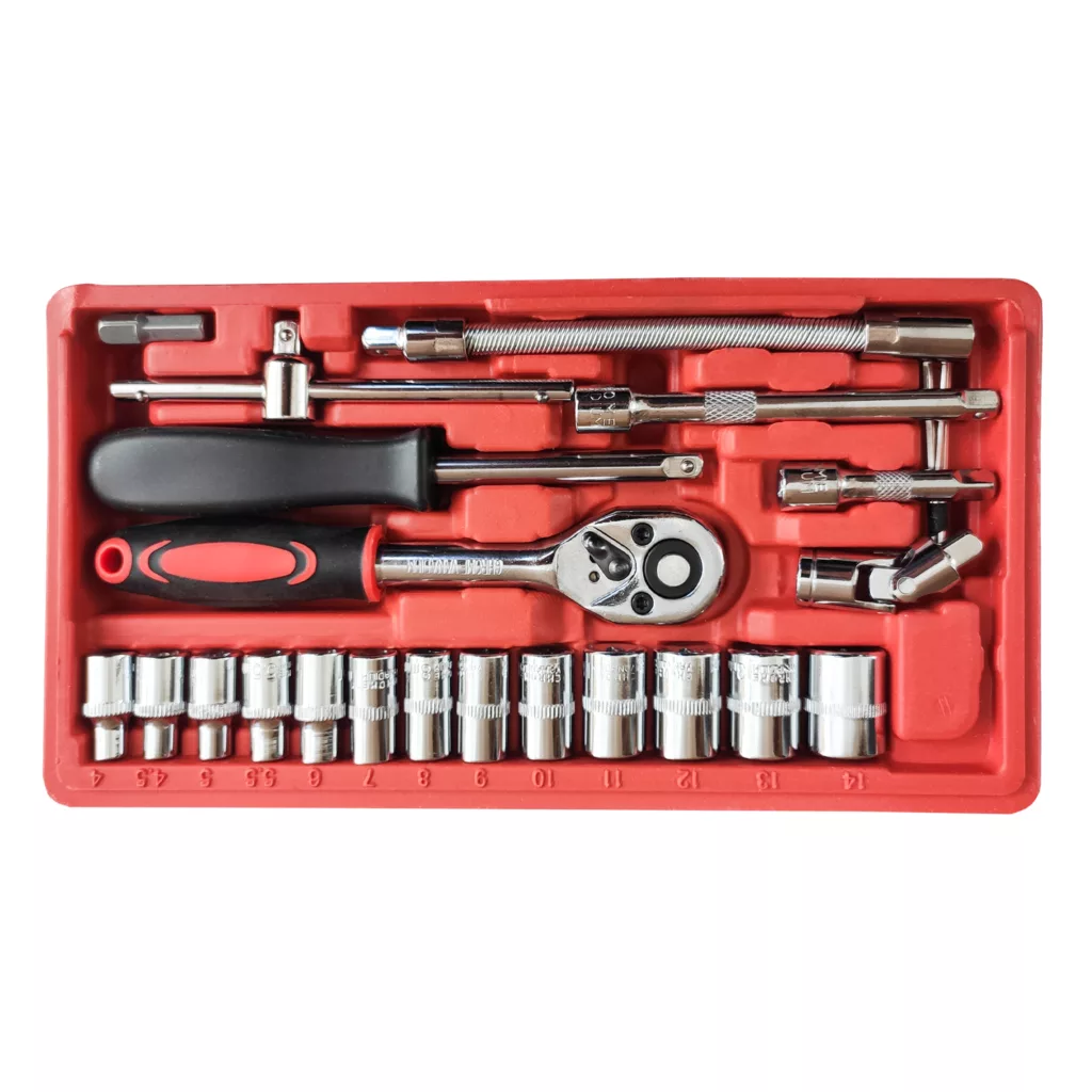 مجموعه 46 عددی آچار و سری بکس و پیچ گوشتی مدل PH46