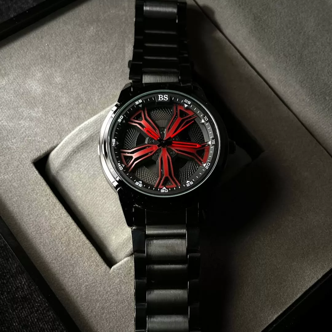 ساعت مچی عقربه‌ای کوارتز مردانه مدل اسپرت صفحه رینگ چرخان کد B3