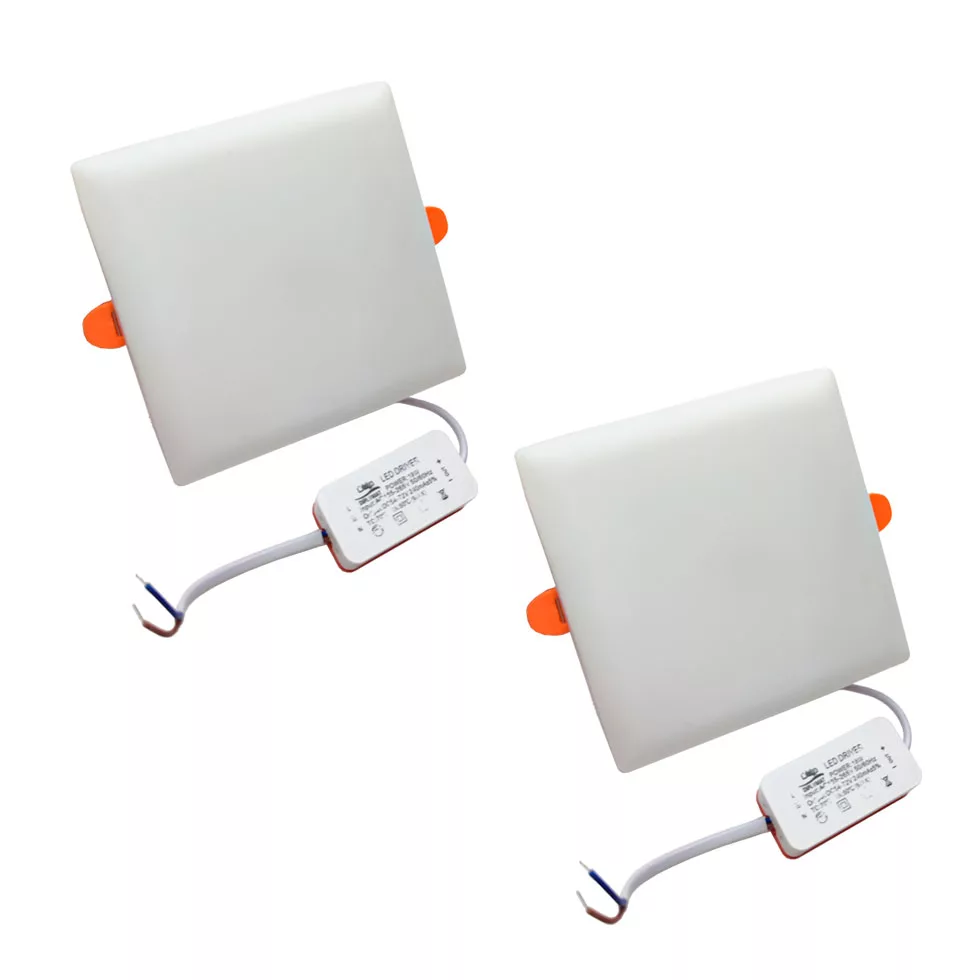 هالوژن سقفی ال ای دی 18 وات دیپلمات مدل فول لایت طرح فنر متغیر توکار مربع بسته 2 عددی