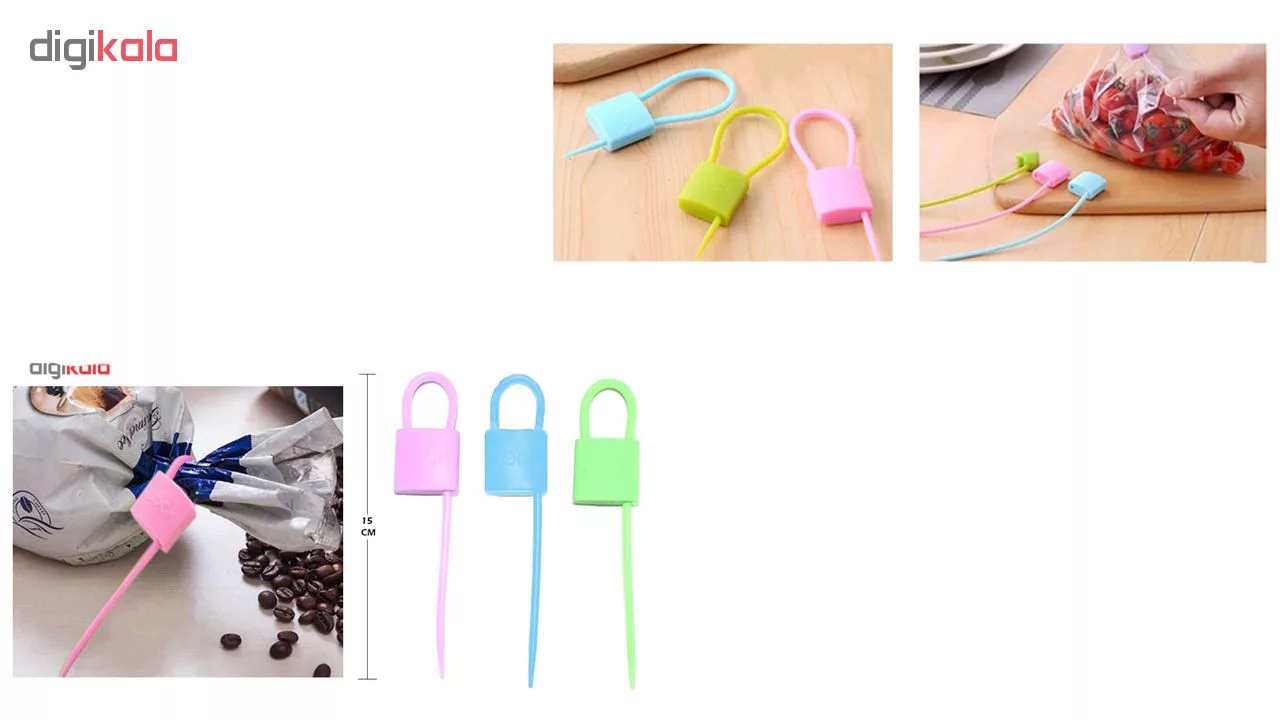 بست کیسه طرح قفل بسته 3 عددی