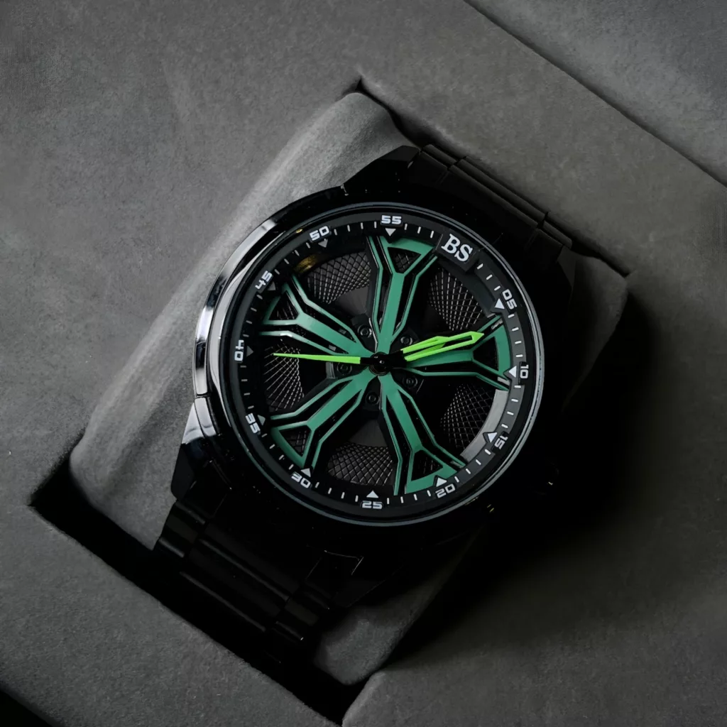 ساعت مچی عقربه‌ای کوارتز مردانه مدل اسپرت صفحه رینگ چرخان کد B1