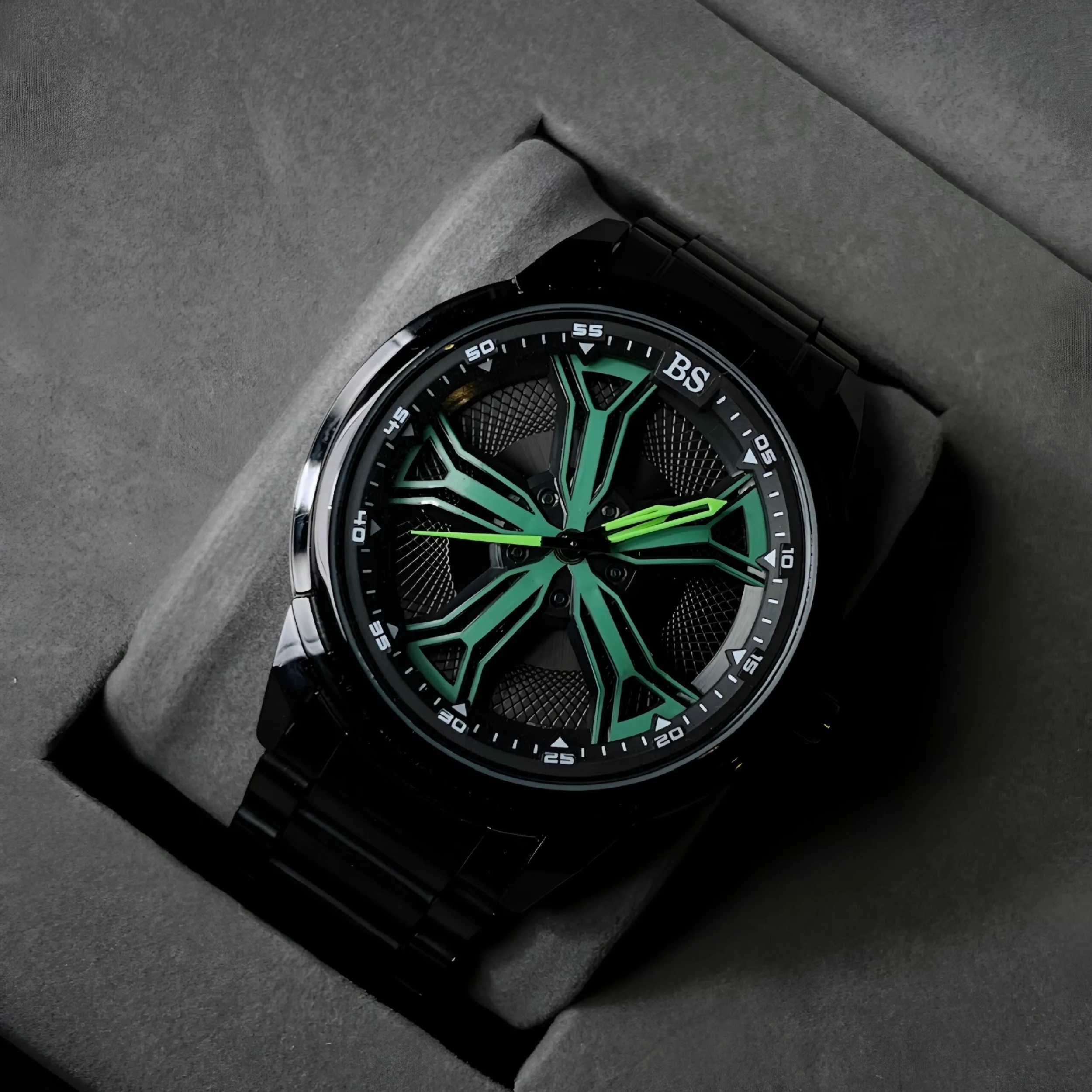 ساعت مچی عقربه‌ای کوارتز مردانه مدل اسپرت صفحه رینگ چرخان کد B1