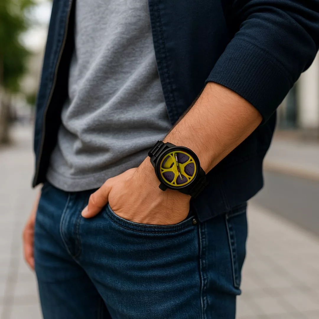 ساعت مچی عقربه‌ای کوارتز مردانه مدل اسپرت صفحه رینگ چرخان کد  P5