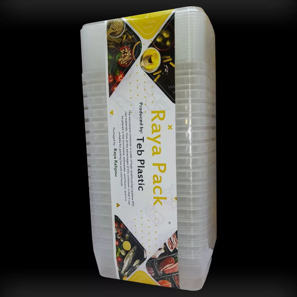 ظرف نگهدارنده طب پلاستیک مدل 550cc ماکروویوی بسته 16 عددی