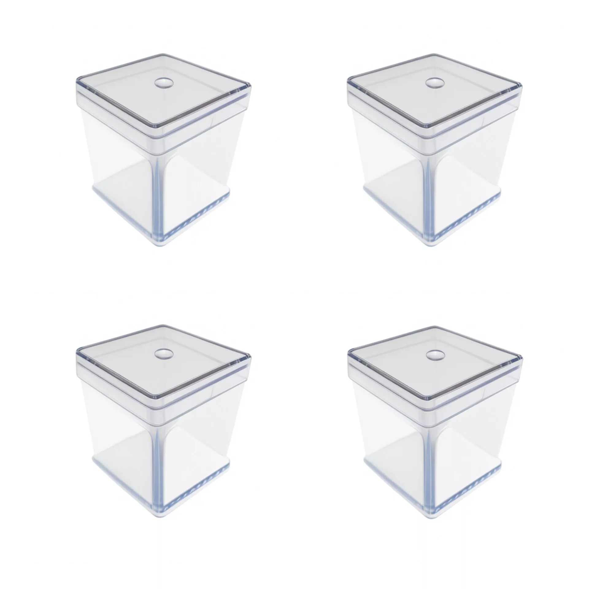 ظرف نگهدارنده مدل مکعب بسته 4 عددی