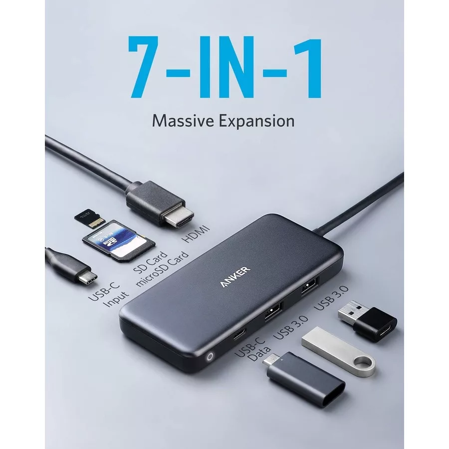 هاب 7 پورت USB-C انکر مدل Premium 7-in-1 A8346