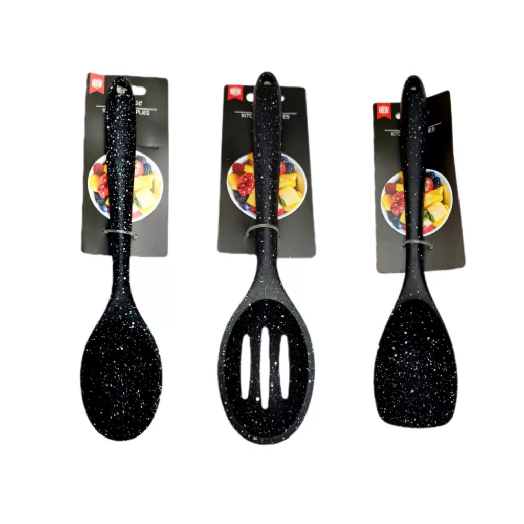 سرویس کفگیر و ملاقه 3 پارچه مدل سیلیکونی کهکشانی کد Z_003