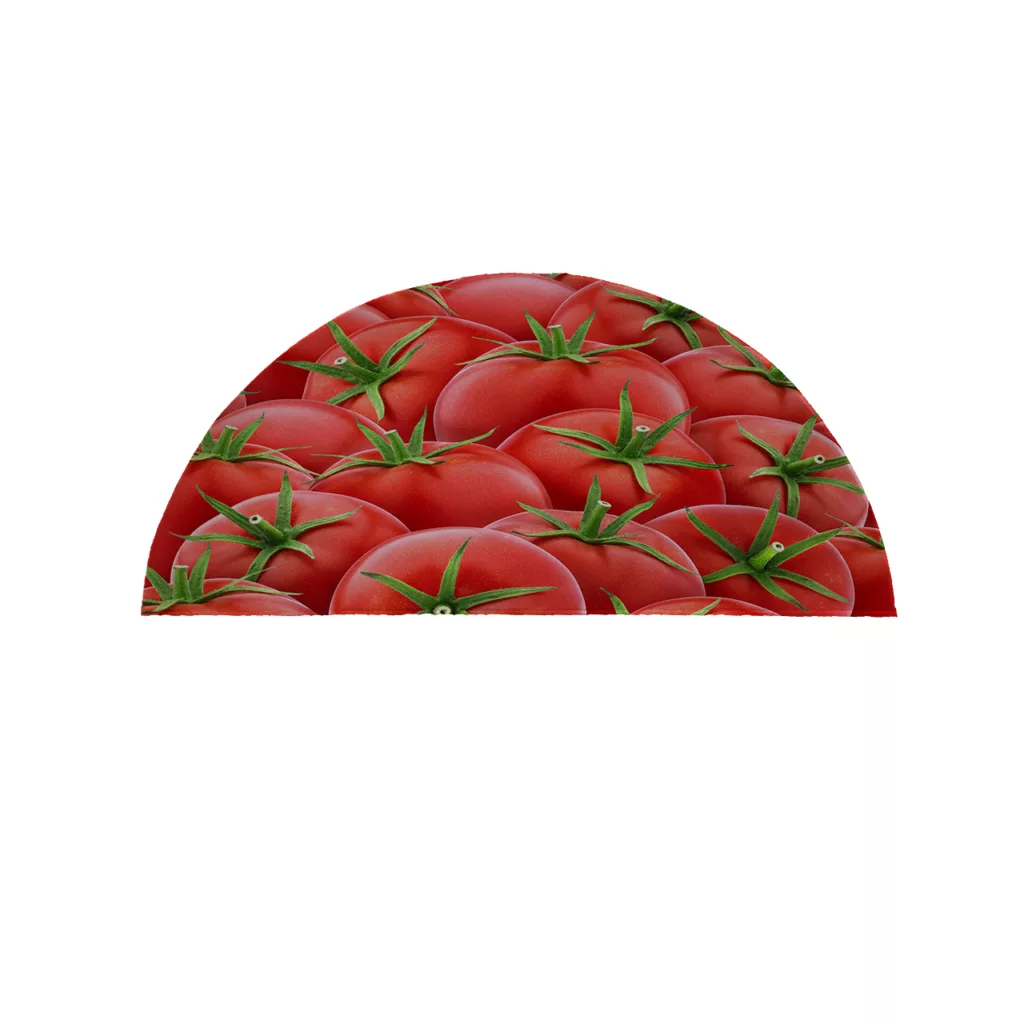 پادری مدل نیم دایره طرح گوجه کد 5146 سایز 90×45 سانتی متر