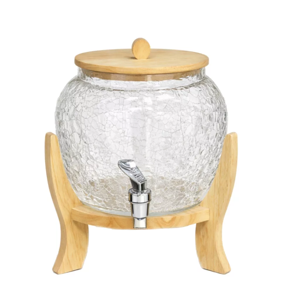 کلمن مدل شیشه‌ای اولگا ترک دار گنجایش 4 لیتر