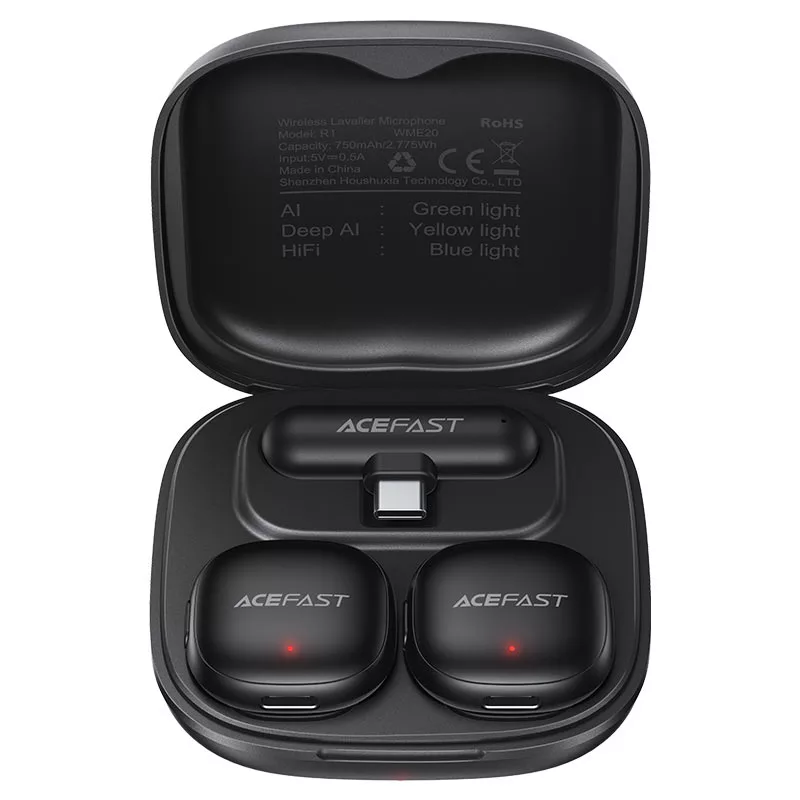 ست میکروفن بی سیم ایس فست مدل R1 با درگاه اتصال Type C