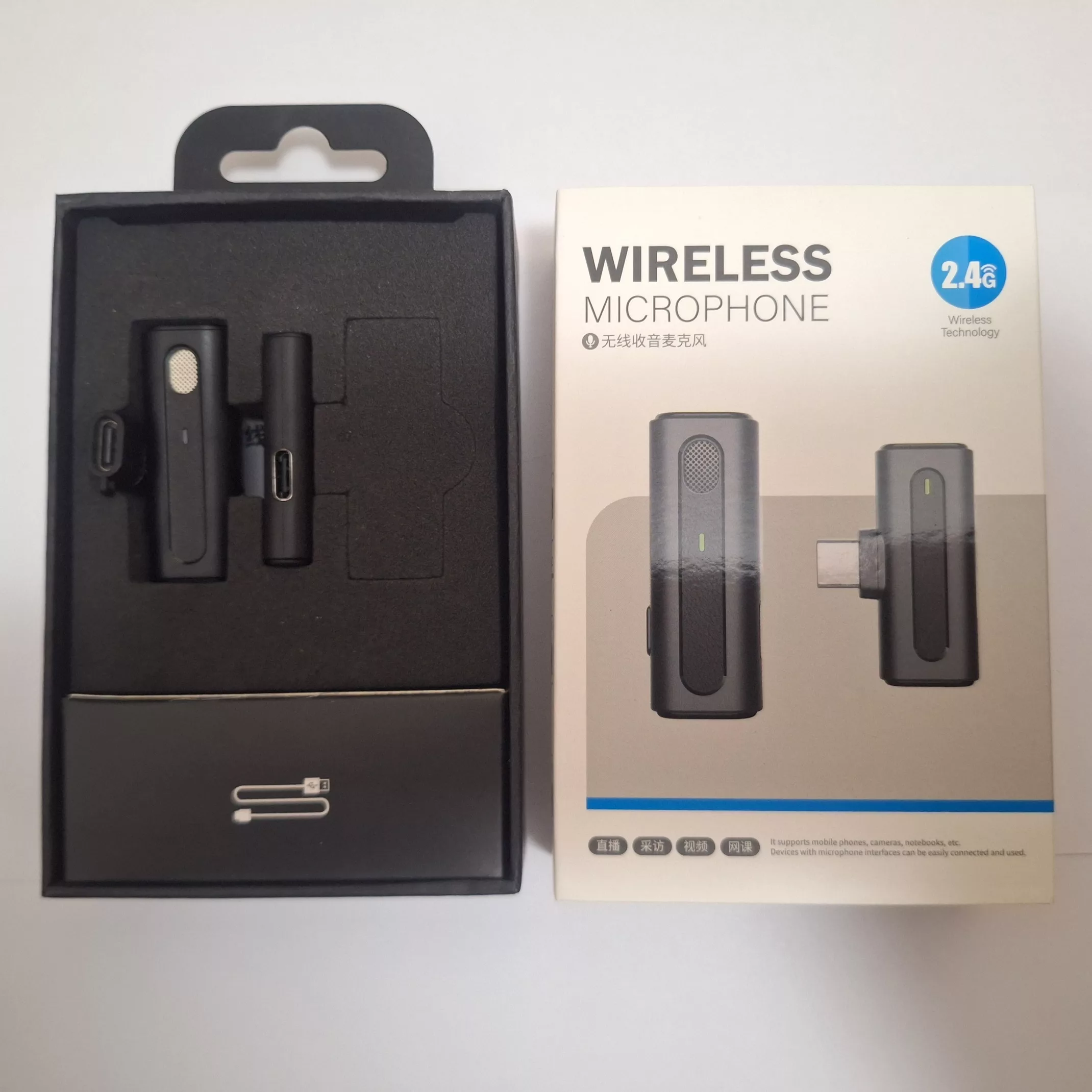 ست میکروفن بی سیم مدل K90pro با درگاه اتصال تایپ سی