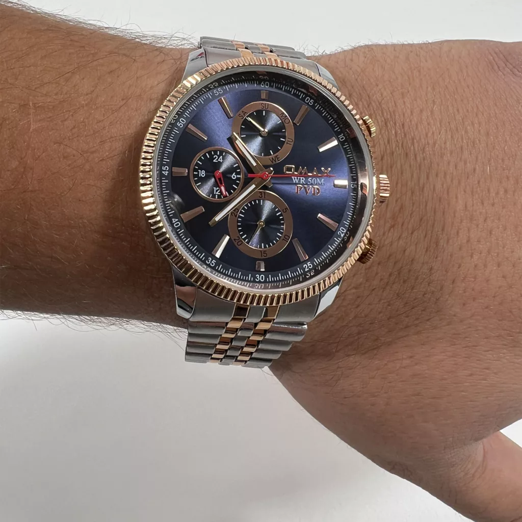 ساعت مچی عقربه‌ای مردانه کوارتز کرنوگراف اوماکس مدل OOFM001N004