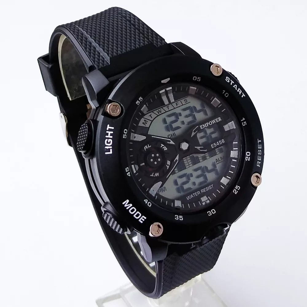 ساعت مچی دیجیتال مردانه امپاور مدل اسپرت ضدآب چراغدار استخری کد 4980