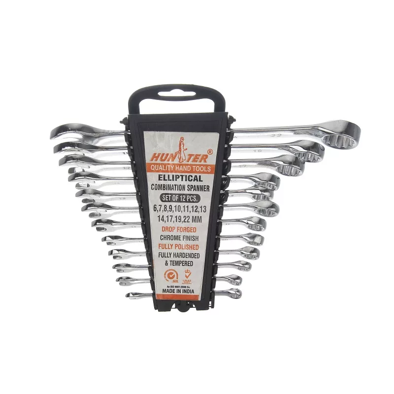 آچار یکسر تخت و یکسر رینگی هانتر مدل 22-6-2 مجموعه 12 عددی