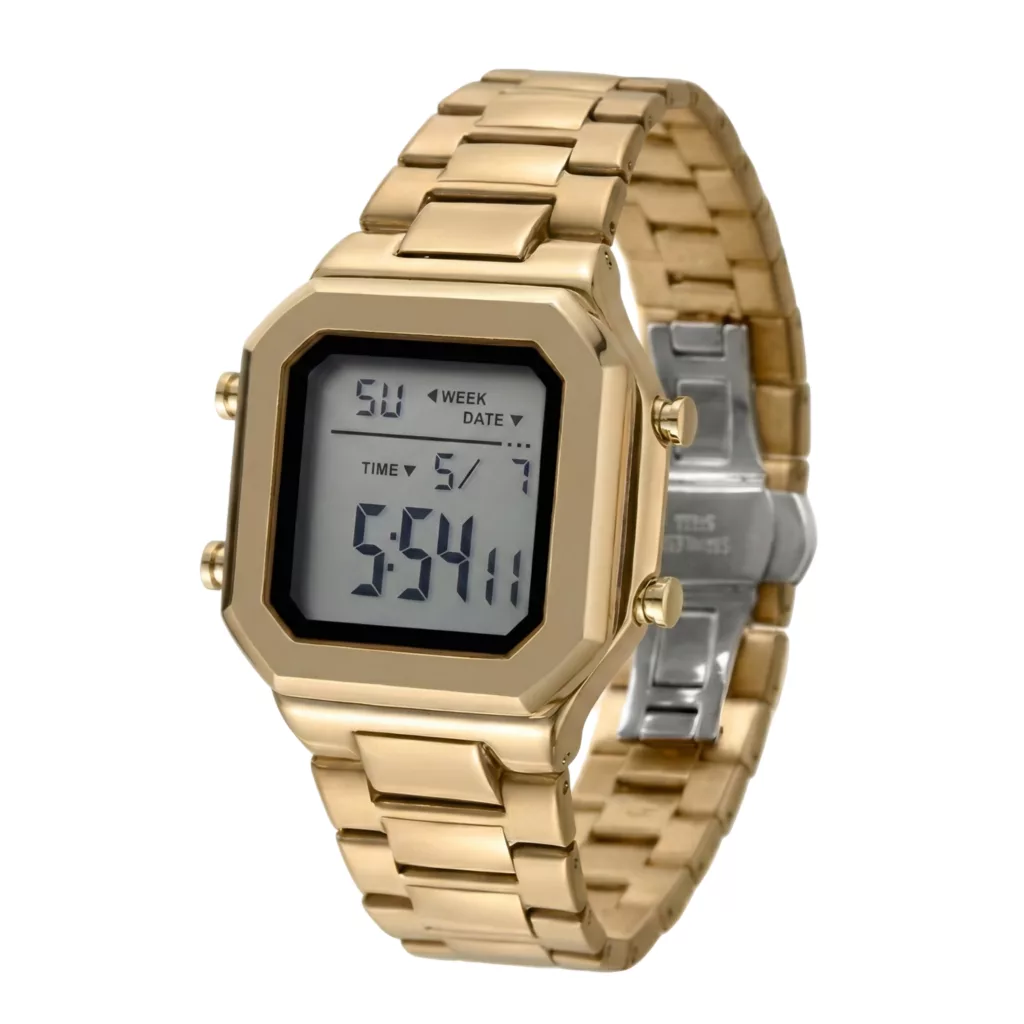 ساعت مچی دیجیتال مردانه مدل اسپرت بند استیل کرنوگراف ضد آب استخری کد ۱