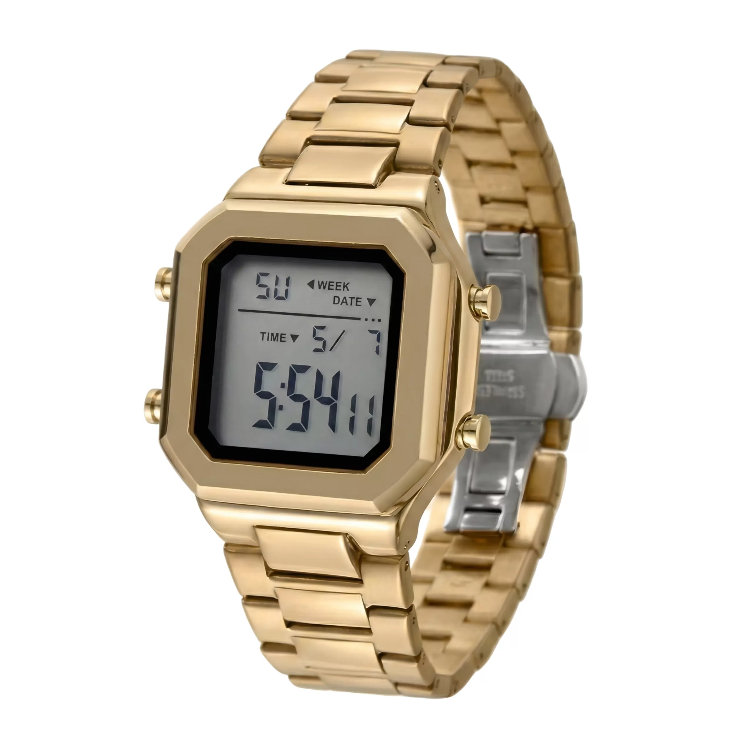 ساعت مچی دیجیتال مردانه مدل اسپرت بند استیل کرنوگراف ضد آب استخری کد ۱