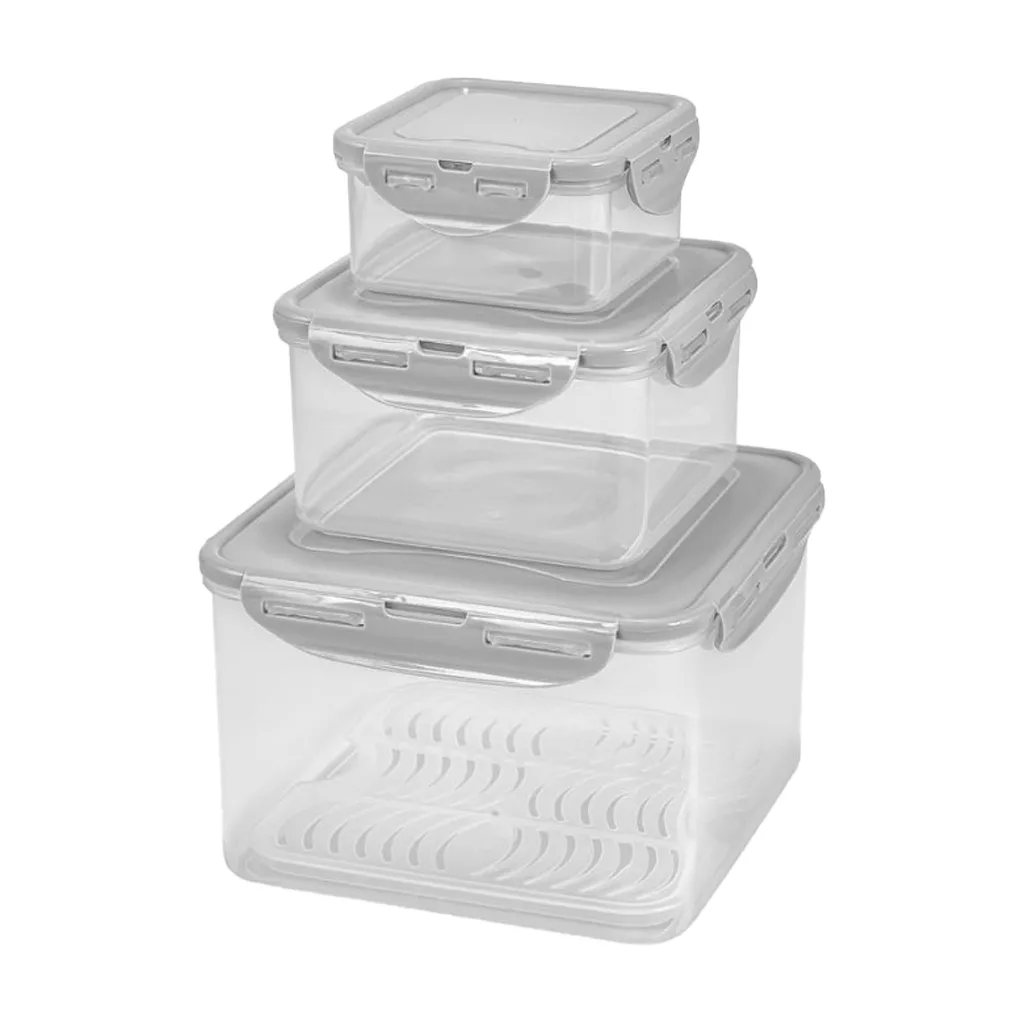 ظرف نگهدارنده لیمون مدل مربع کد TP131 مجموعه 3 عددی