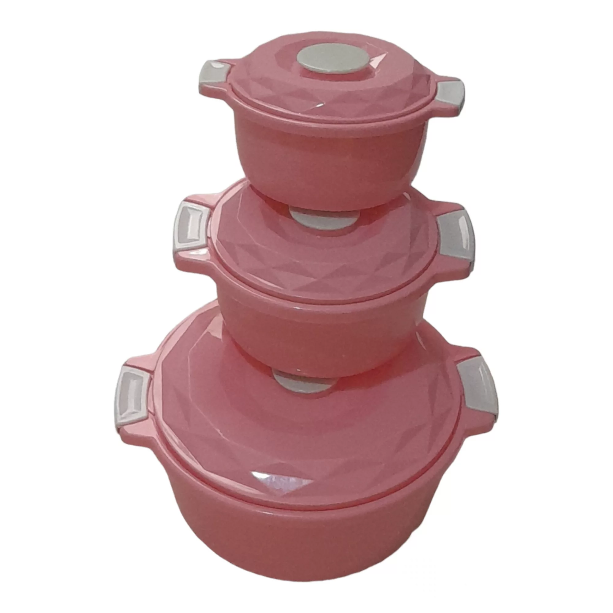 ظرف نگهدارنده غذا مدل قابلمه مجموعه سه عددی ظرف نگهدارنده غذا مدل قابلمه مجموعه سه عددی