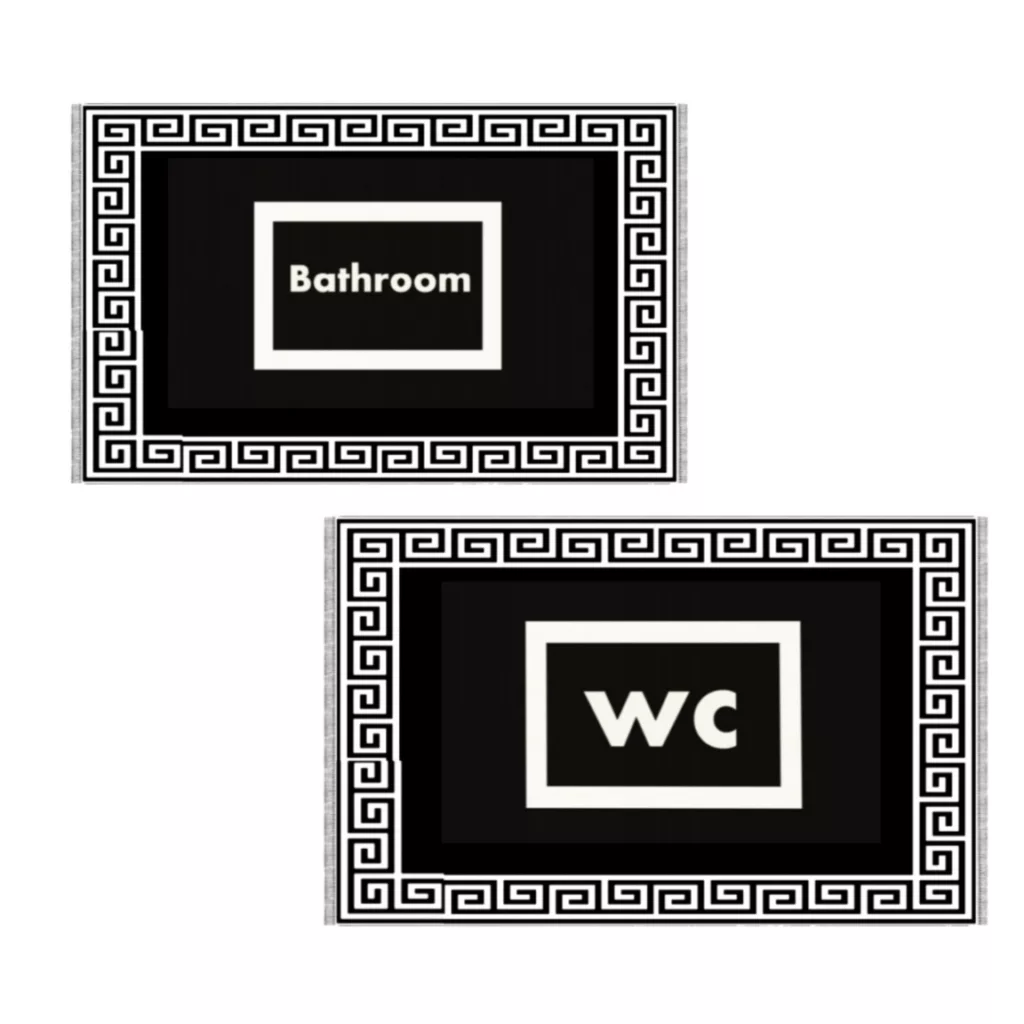 پادری طرح حمام و سرویس بهداشتی کد 10 سایز 50×80سانتیمتر مجموعه دو عددی