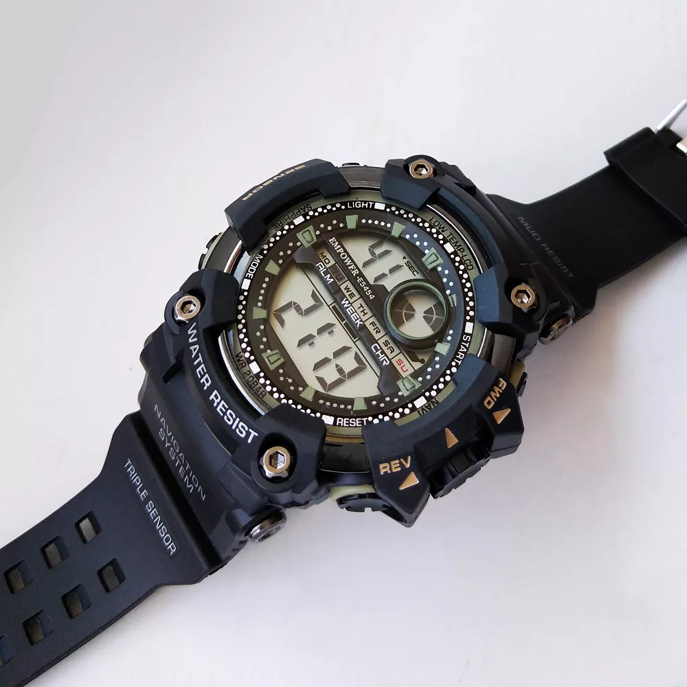 ساعت مچی دیجیتال مردانه امپاور مدل اسپرت ضدآب استخری چراغدار SPORT کد 64