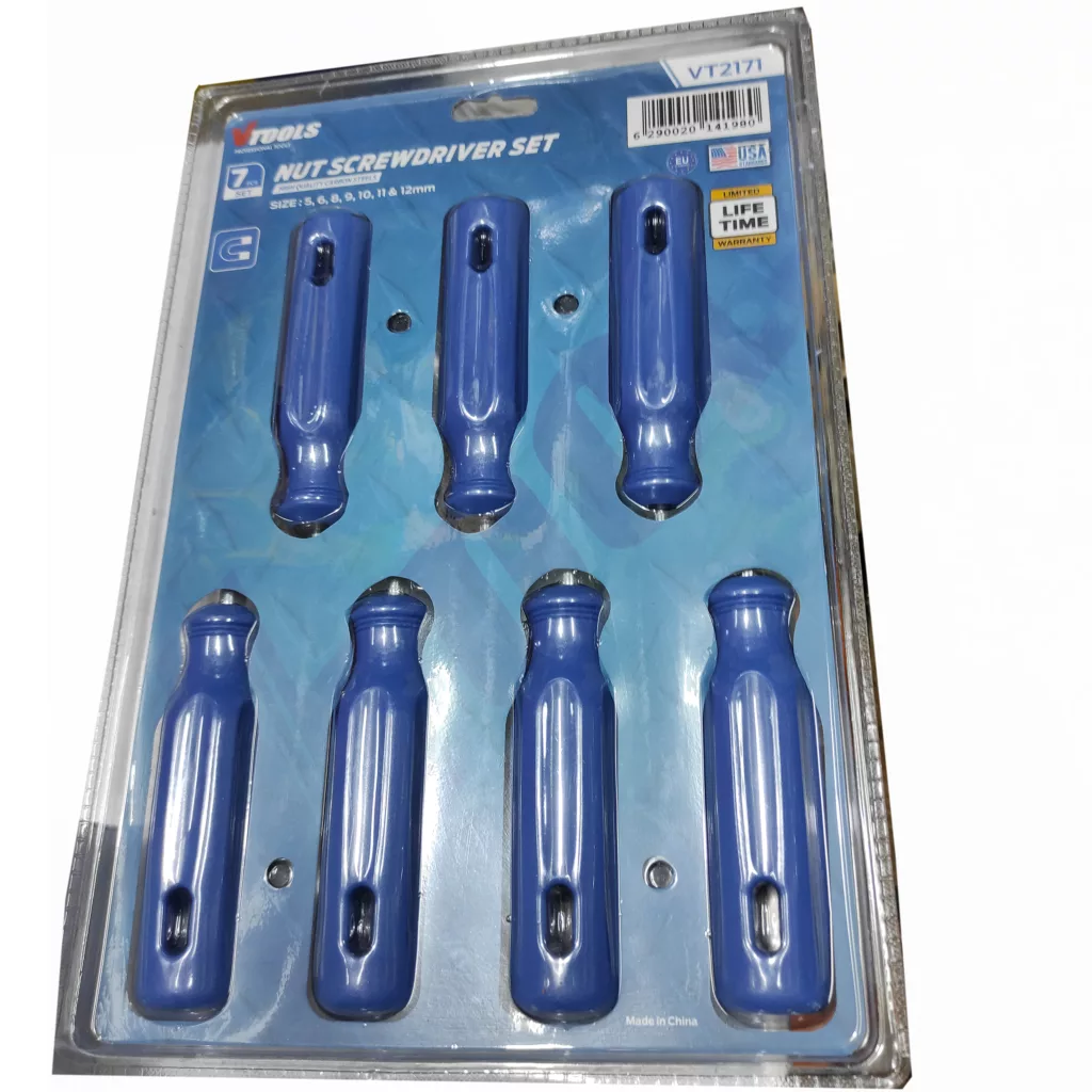 پیچ گوشتی بکسی  وی تولز مدل SMT-NUTSCREWDRIVERSET-7PCS بسته 7 عددی