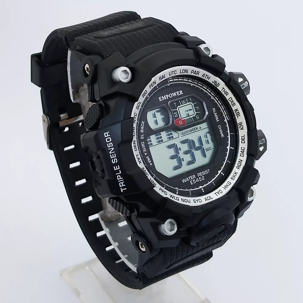 ساعت مچی دیجیتال مردانه امپاور مدل اسپرت ضدآب استخری چراغدار کد 239