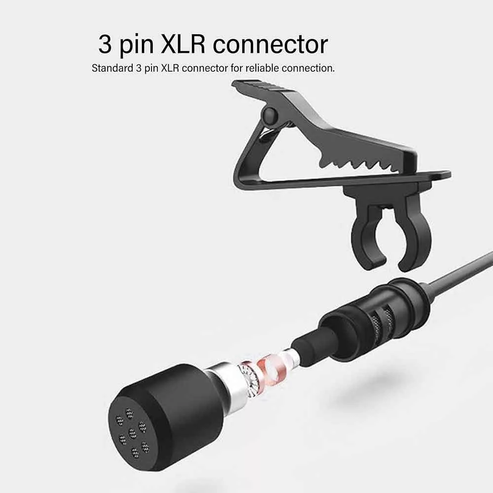 میکروفون یقه ای مدل HZ-48V با درگاه اتصال XLR