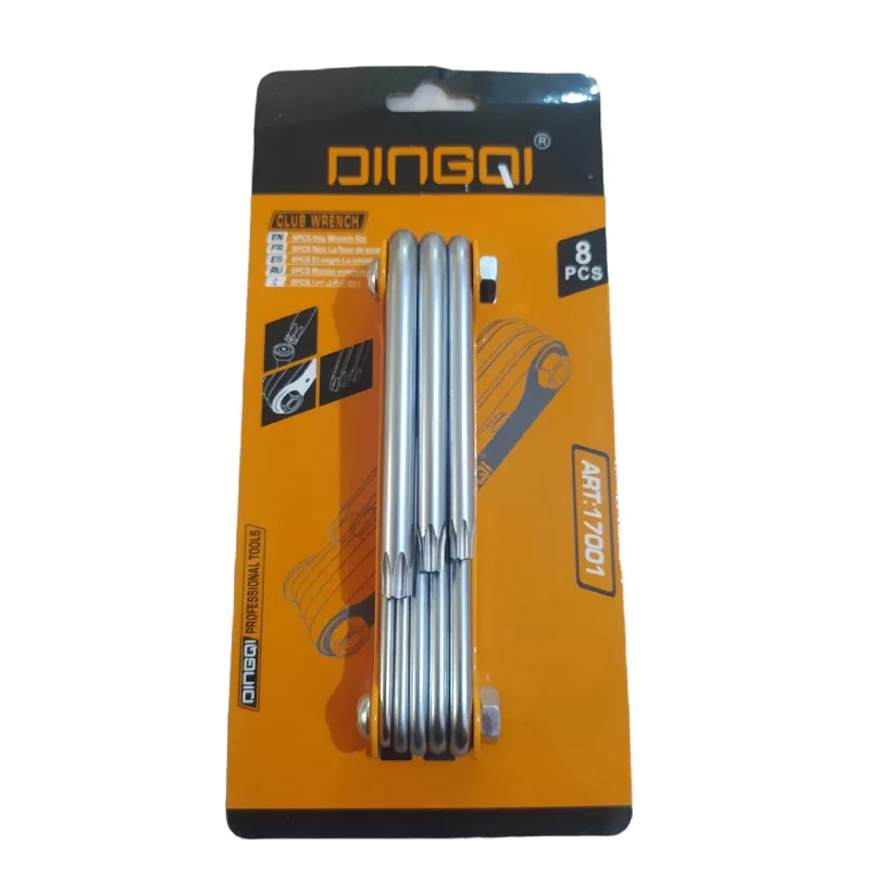 آچار آلن ستاره ای دینگشی مدل D8 مجموعه 8 عددی