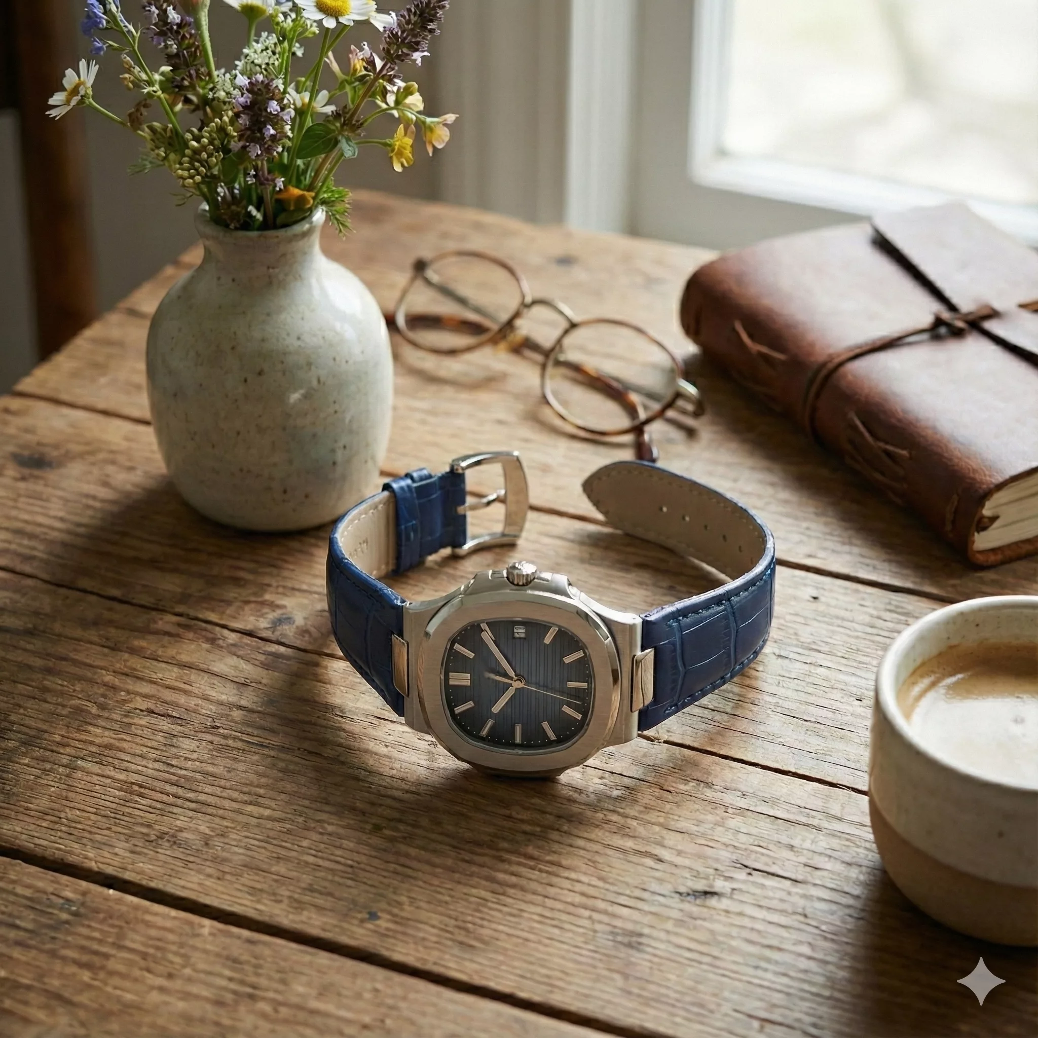 ساعت مچی عقربه‌ای کوارتز مردانه مدل کلاسیک اسپرت تک موتوره بند چرم کد ۳