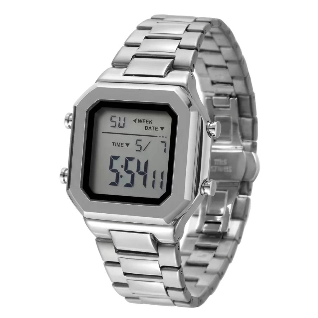 ساعت مچی دیجیتال مردانه مدل اسپرت بند استیل کرنوگراف ضد آب استخری کد ۲