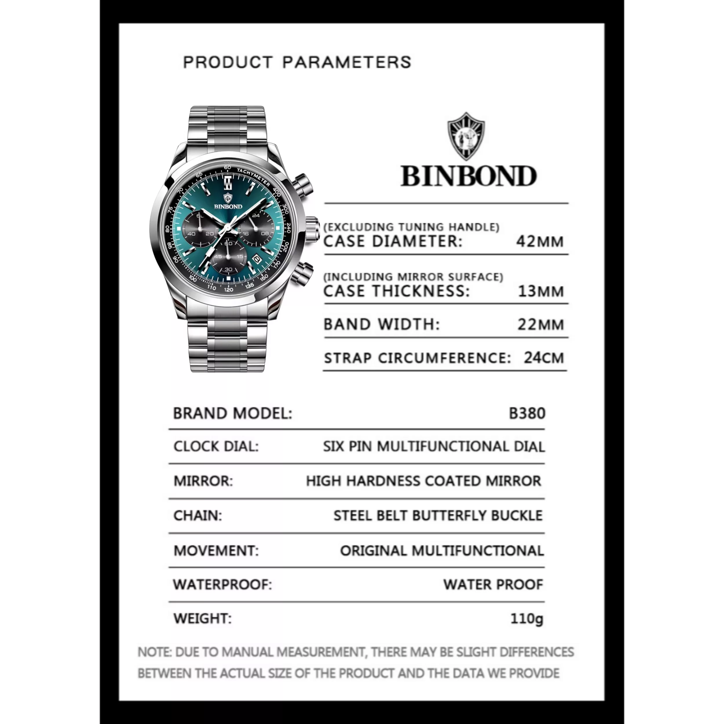 ساعت مچی عقربهای کوارتز مردانه بین باند مدل اسپرت سه موتور فعال کرنوگراف بند استیل کد ۴