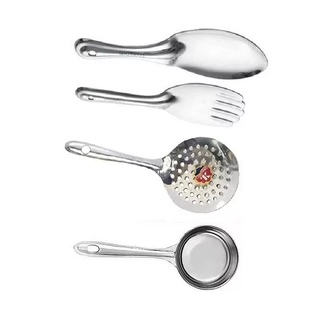 سرویس کفگیر و ملاقه 4 پارچه مدل هندي کد PN-MA