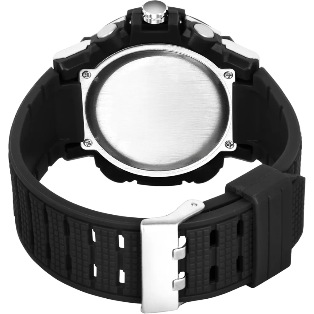 ساعت مچی عقربه‌ای مردانه کوارتز کرنوگراف مدل دو زمانه  بند پیو کد 3