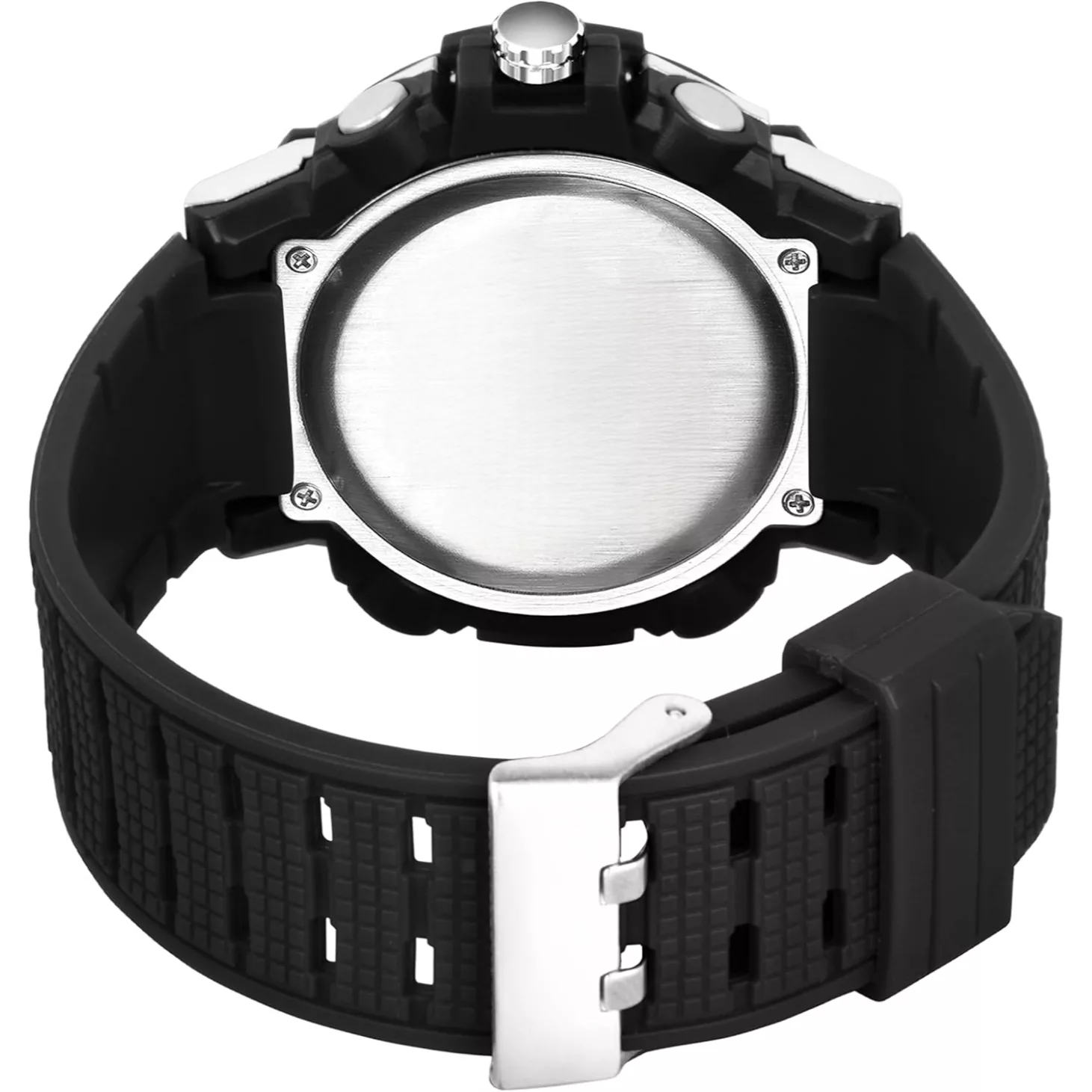 ساعت مچی عقربه‌ای مردانه کوارتز کرنوگراف مدل دو زمانه  بند پیو کد 3