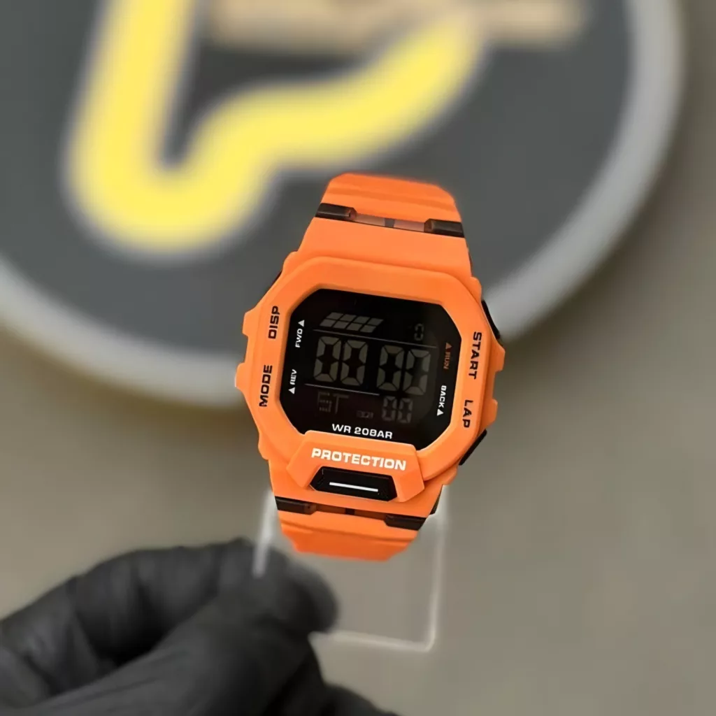 ساعت مچی دیجیتال مدل اسپرت بند رابر کرنوگراف کد GDB200.4