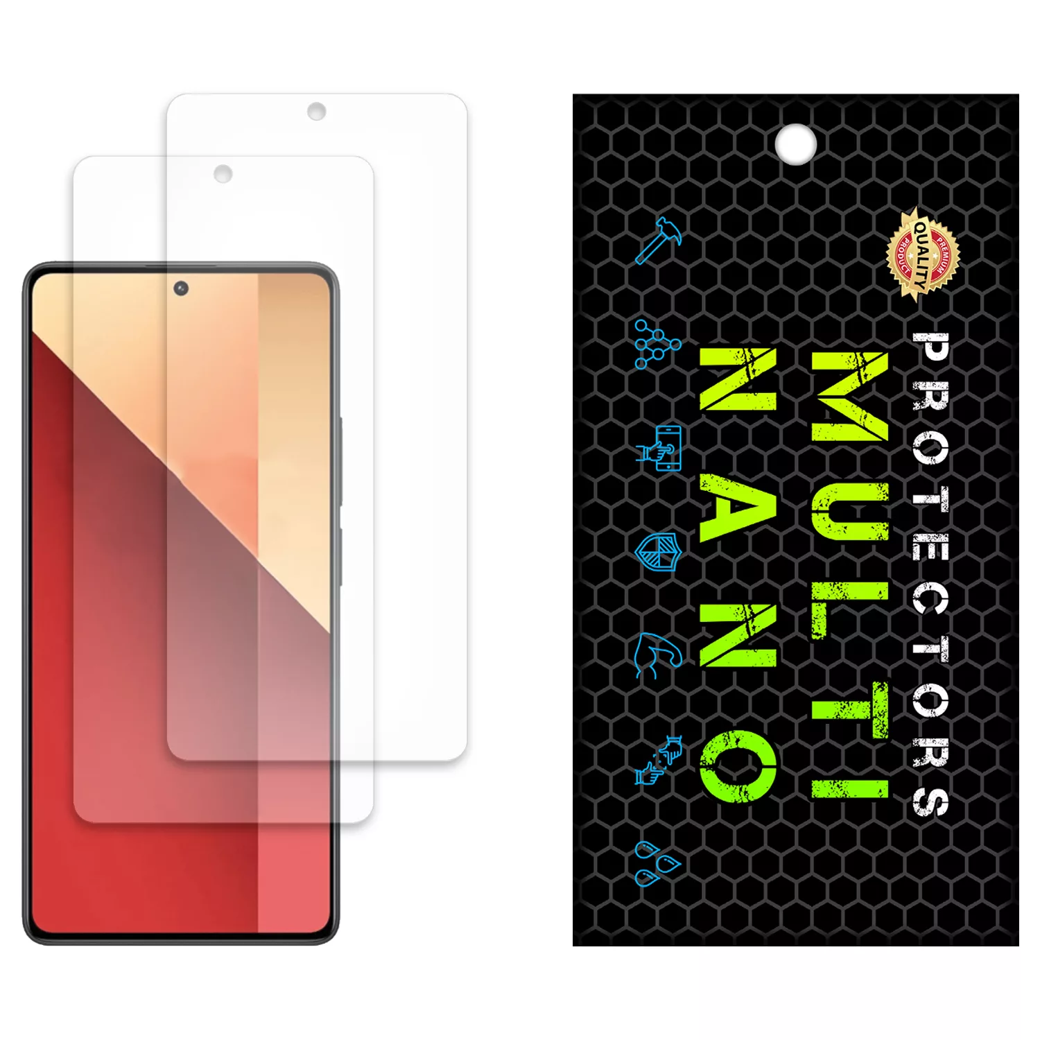 محافظ صفحه نمایش مات مولتی نانو مدل X-S2M مناسب برای گوشی موبایل شیائومی Redmi Note 13 Pro 4G بسته دو عددی