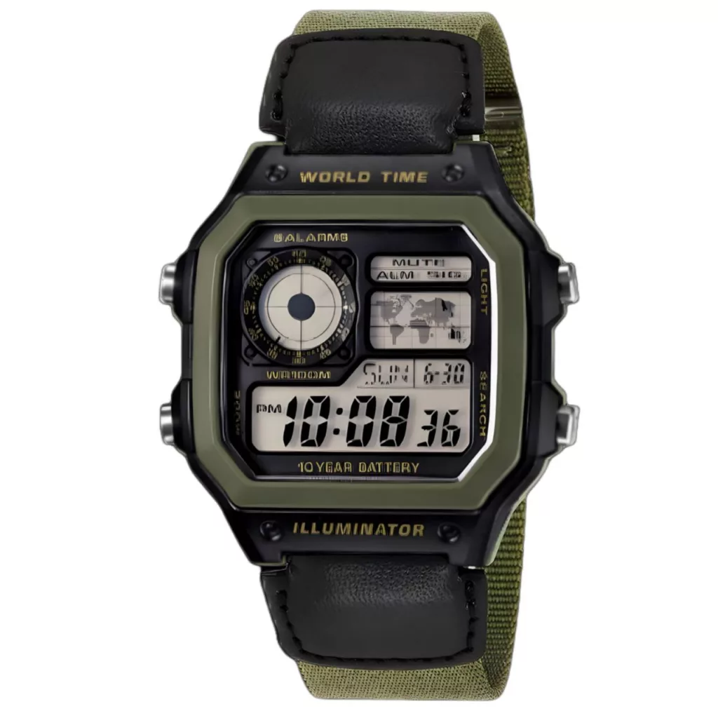 ساعت مچی دیجیتال مدل بند برزنتی ضد حساسیت کد 02