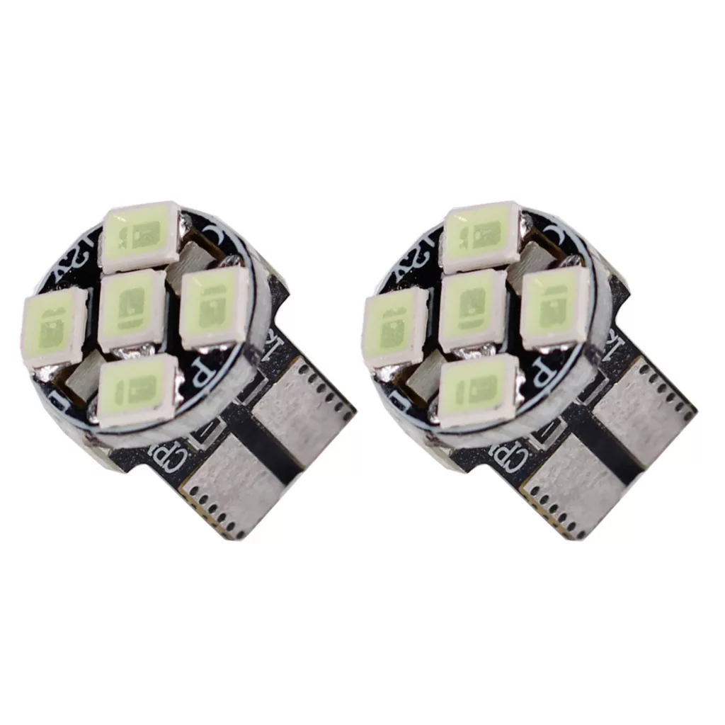 لامپ خودرو کاسپین مدل SUPER LED 5CHIP ICE BLUE بسته دو عددی