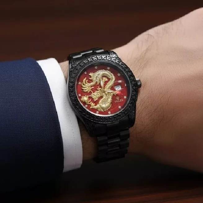 ساعت مچی عقربه‌ای کوارتز مردانه مدل DRAGON