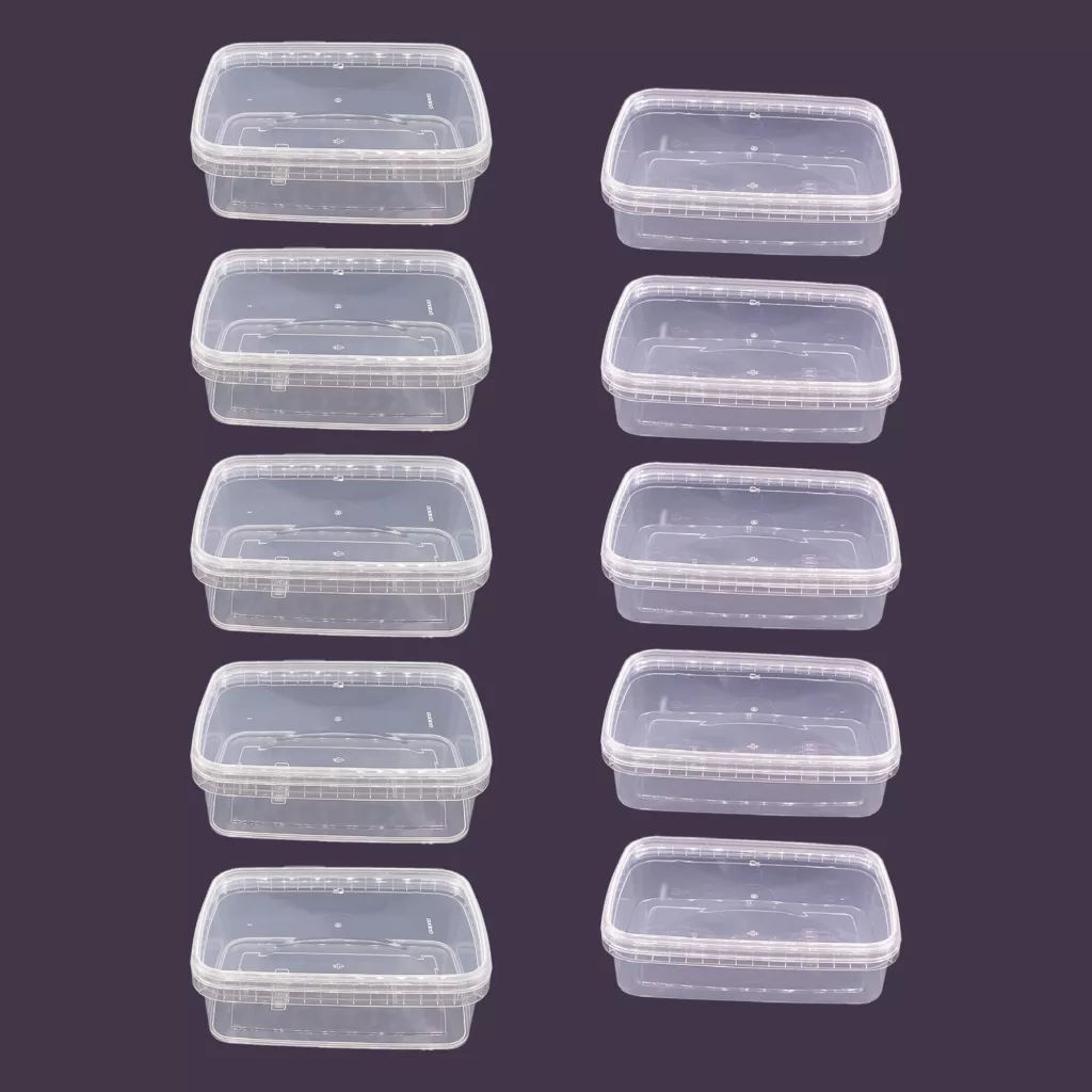 ظرف نگهدارنده پولاد پویش مدل فریزری پلمپ شونده کد 700cc-1000cc بسته 10 عددی