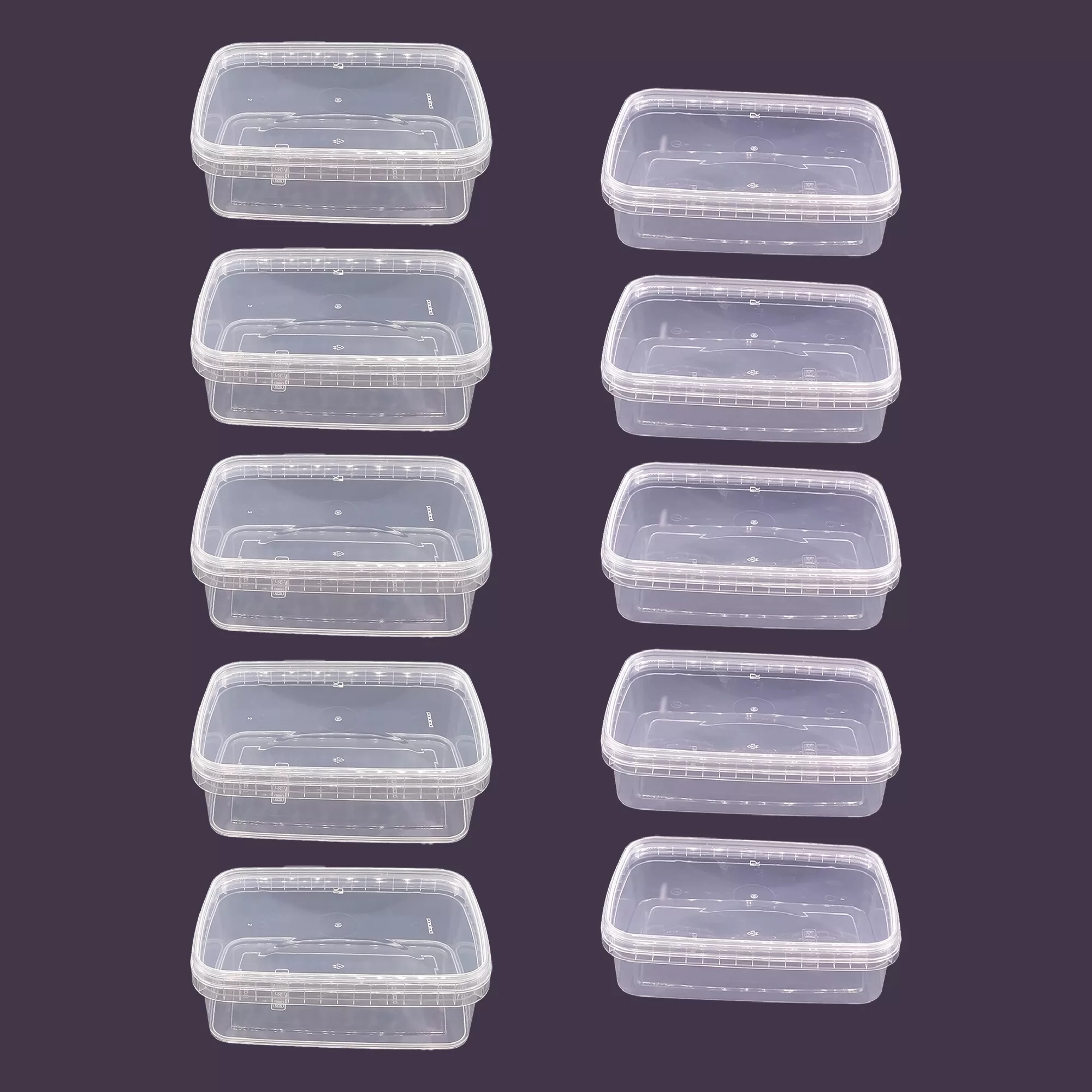 ظرف نگهدارنده پولاد پویش مدل فریزری پلمپ شونده کد 700cc-1000cc بسته 10 عددی