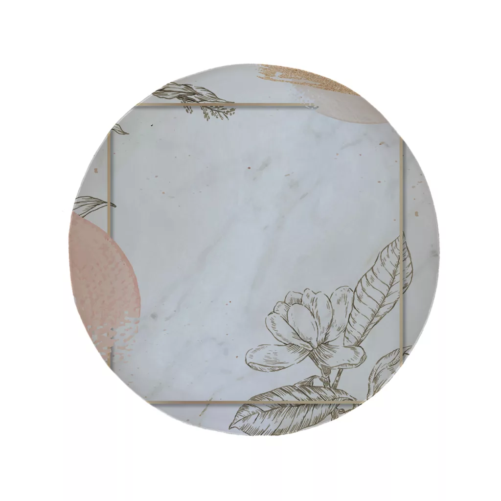 پادری مدل دایره طرح گل کد 8523 سایز 90 × 90 سانتی متر